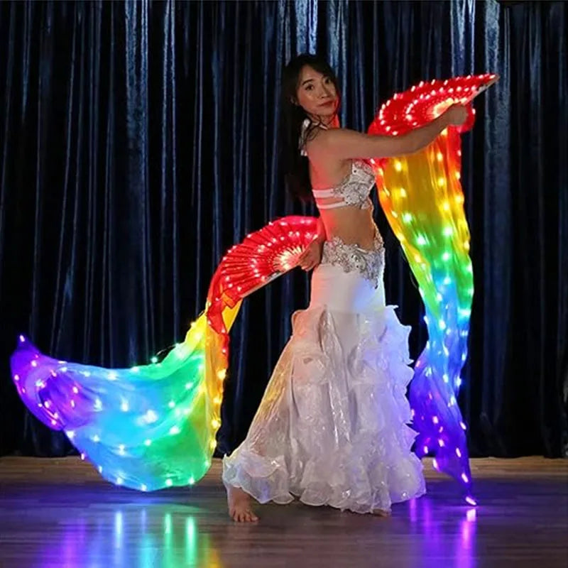 LED Silk Fan for Belly Dancing