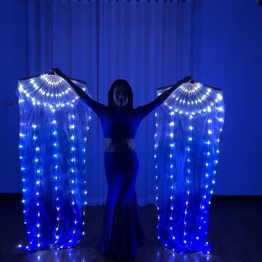 LED Silk Fan for Belly Dancing