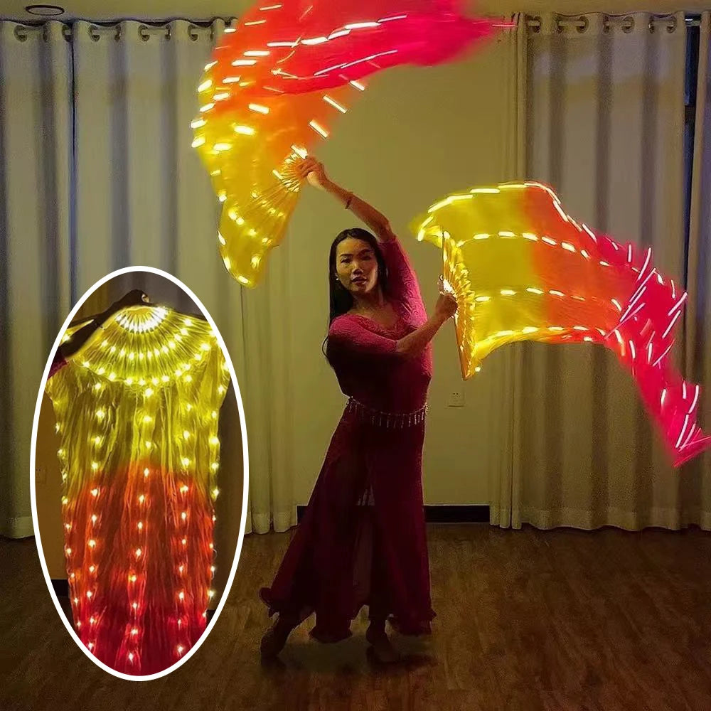 LED Silk Fan for Belly Dancing