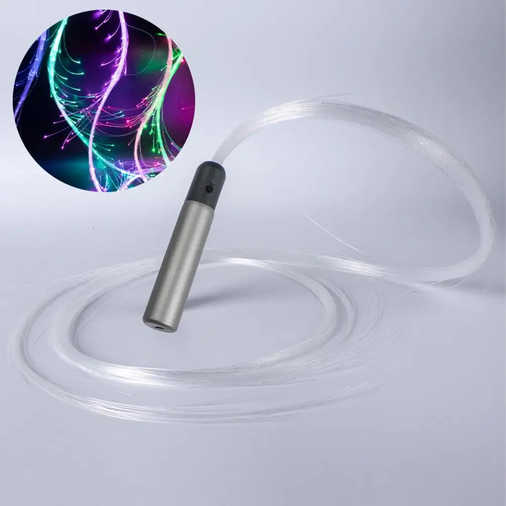 LED Fiber Optic Whip - Rechargeable Glowing Whip - for Raving EDM Festivals