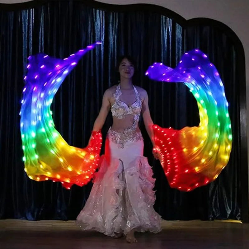 LED Silk Fan for Belly Dancing