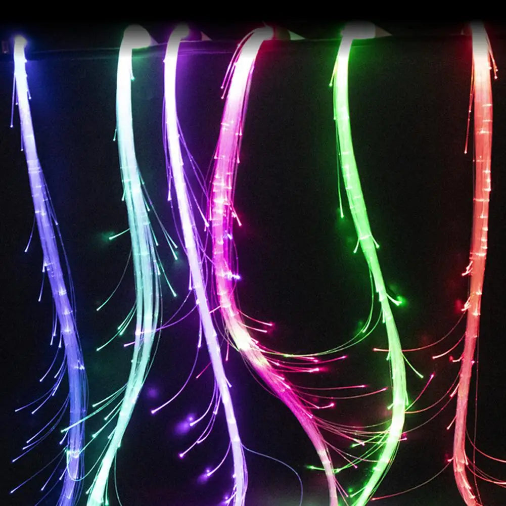 LED Fiber Optic Whip - Rechargeable Glowing Whip - for Raving EDM Festivals