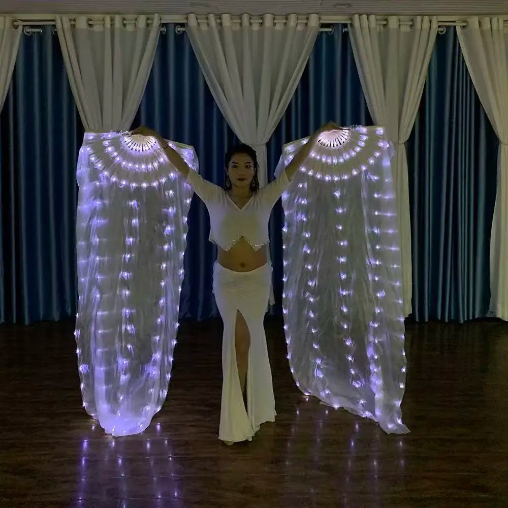 LED Silk Fan for Belly Dancing