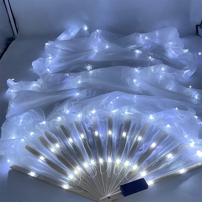 LED Silk Fan for Belly Dancing