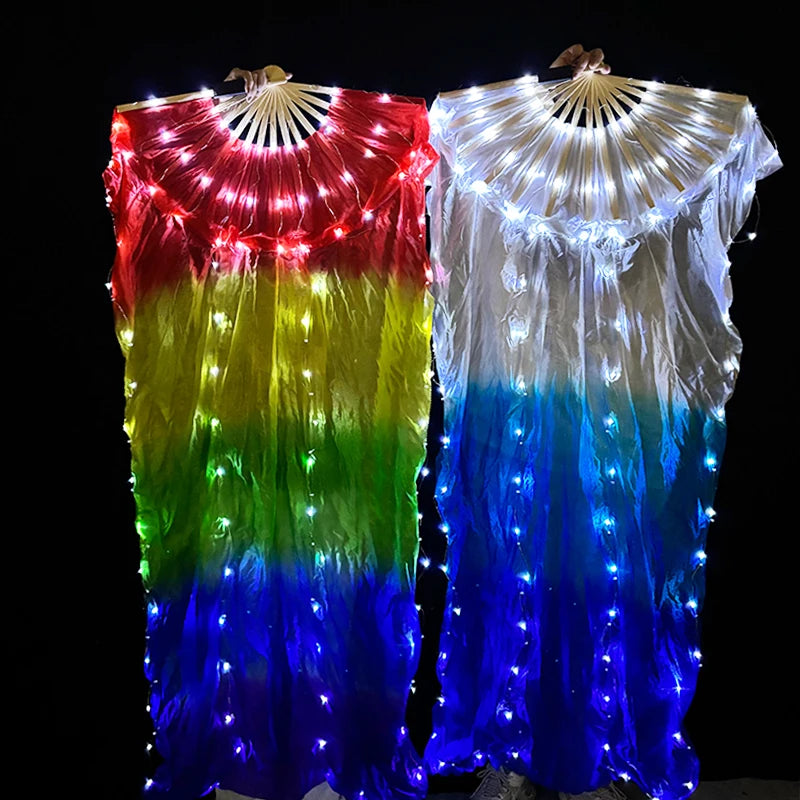 LED Silk Fan for Belly Dancing