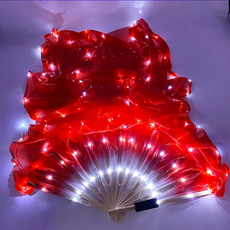 LED Silk Fan for Belly Dancing