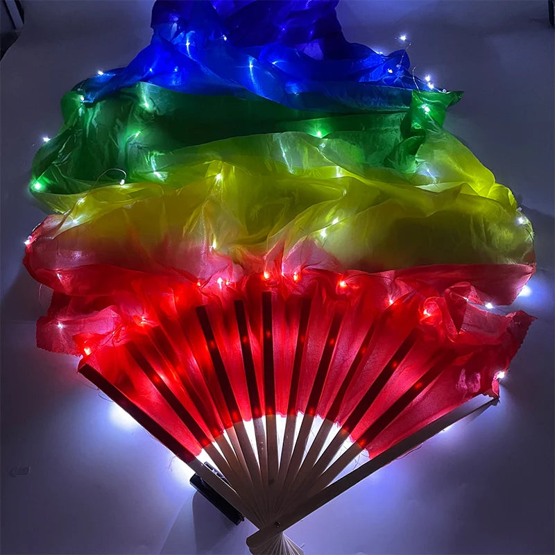 LED Silk Fan for Belly Dancing